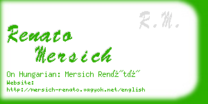 renato mersich business card